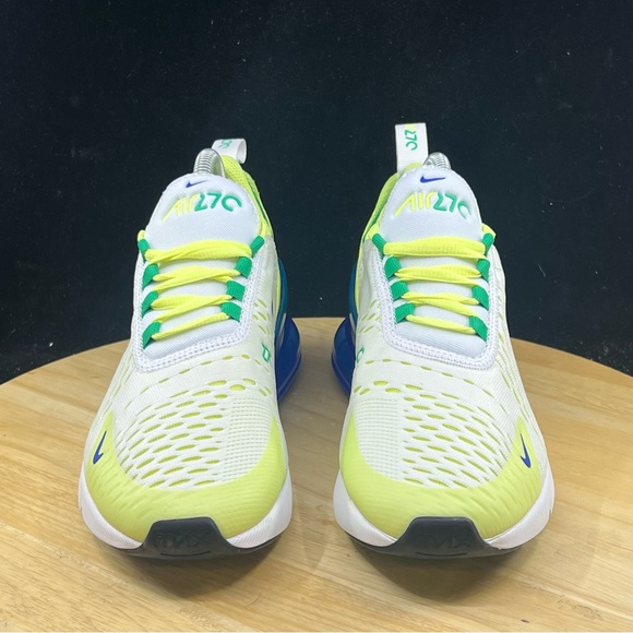 Nike Air Max 270BG White/ Green/ Blue Game Royal Shoes (FN6982 100) multi size - Picture 3 of 9